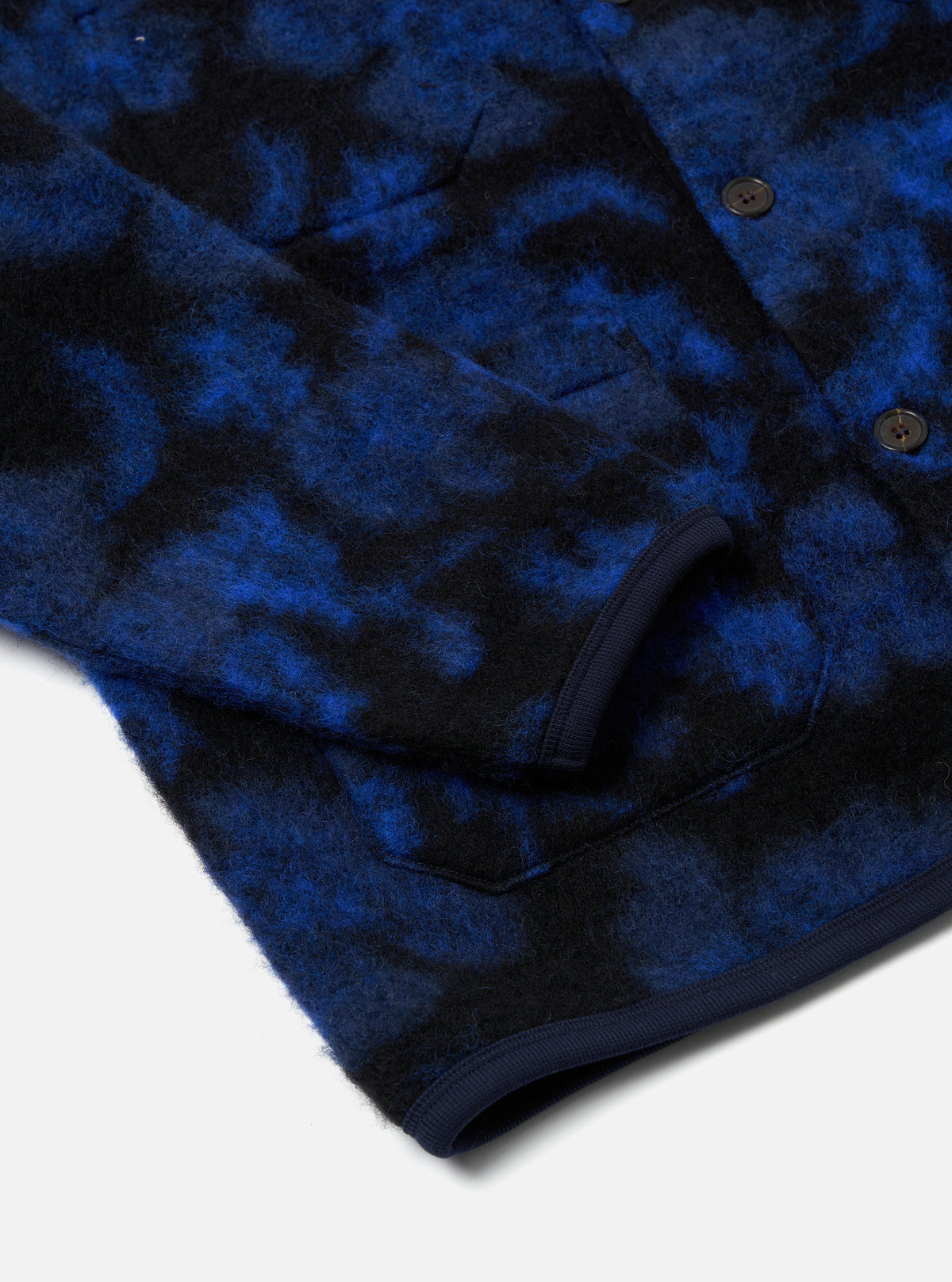 Blue Flower Fleece Cardigan