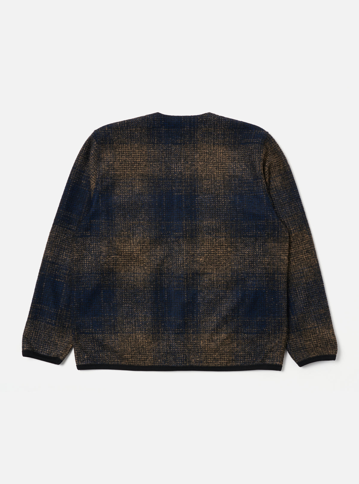 Navy Deca Check Cardigan