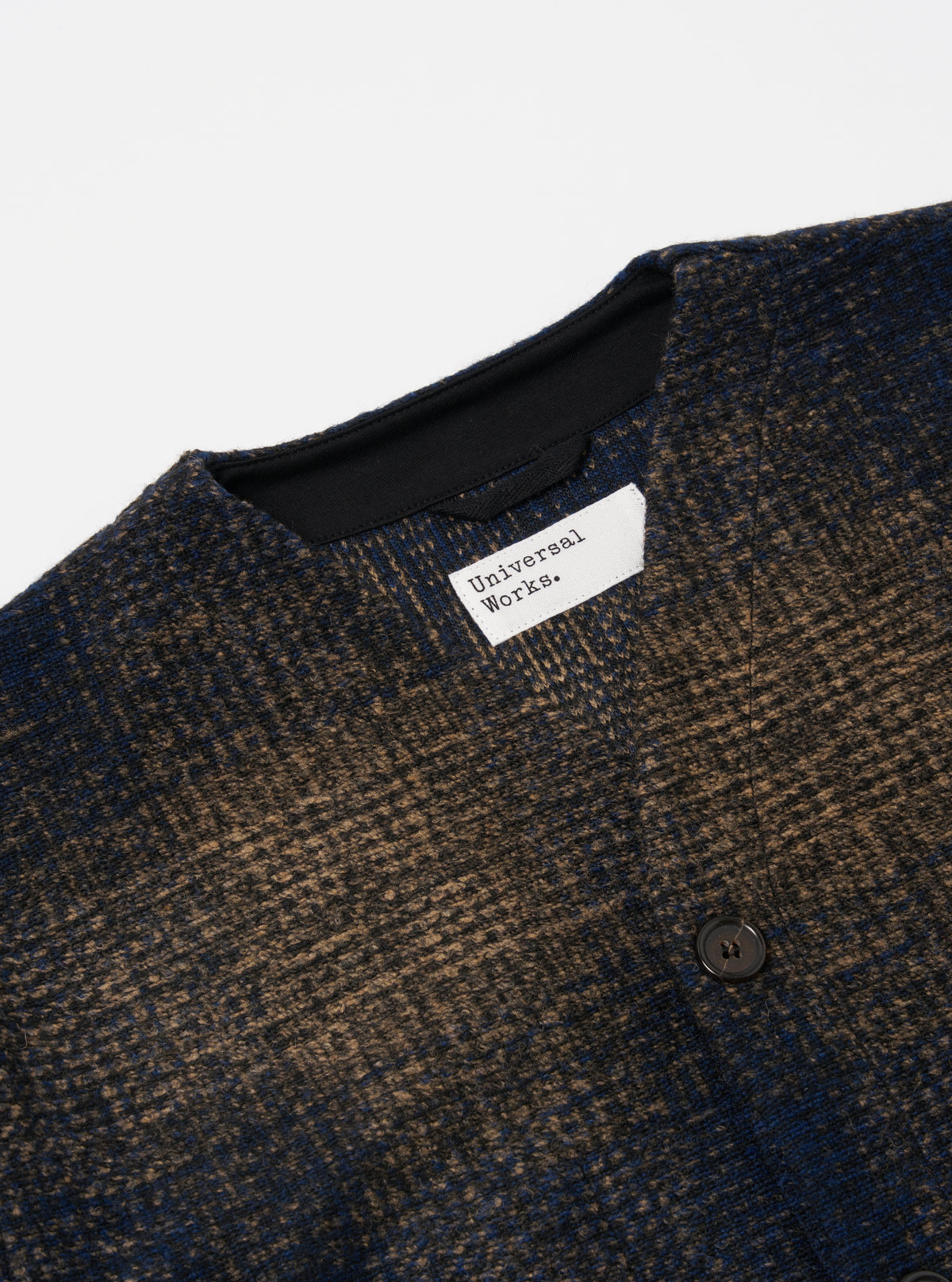 Navy Deca Check Cardigan