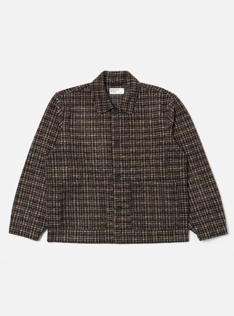 Brown Jacquard Knit Rams Jacket