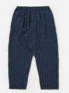 Navy Chester Stripe Pleated Track Pant