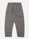 The Mid Grey Linen Slub Weave Dizzy Trouser is shown as a flat lay against a solid white background. The image highlights the wide-leg, loose-fit silhouette, a structured waistband with belt loops, and the distinct textured slub weave of the mid-grey fabric.