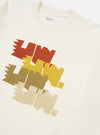 The Ecru Brush Back Sweat FM Raglan Sweatshirt is shown from the back, laid flat against a plain white background. The image highlights the raglan sleeve construction and the ribbed texture of the cuffs and hem.