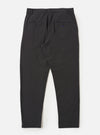 The back of the charcoal grey cotton military chinos is displayed flat against a plain white background. The trousers feature a straight leg and two rear pockets with buttoned flaps.