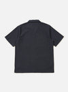 The Navy Check Plaid Summer Overshirt is shown from the back, laid flat against a plain white background. The image highlights the back yoke and the straight hem of the garment.