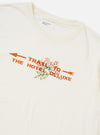 The Ecru Single Jersey Trail Trail To Hotel Delux Tee is shown from the back, laid flat against a plain white background. The image highlights the ecru-colored cotton fabric, a classic crew neck, and short sleeves.