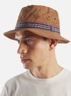 cableami® Loose Light Pork Pie Hat in Brown Chino Cotton