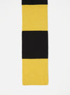 Close-up of a Black/Yellow Soft Wool Deluxe Football Scarf on a white background. The scarf features alternating black and yellow stripes.